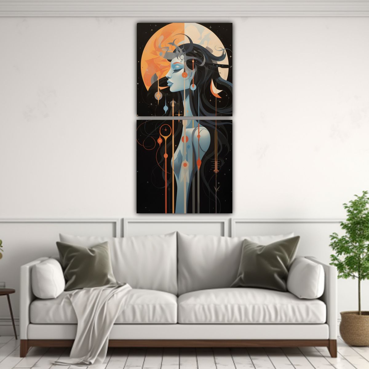 GENERICO - Pinturas Decorativas De Dos Artes Diseño 60x120 Cm