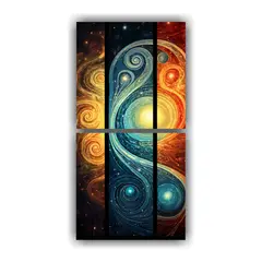 GENERICO - Pinturas Abstractas Inspiradas En Patrones 60x120 Cm