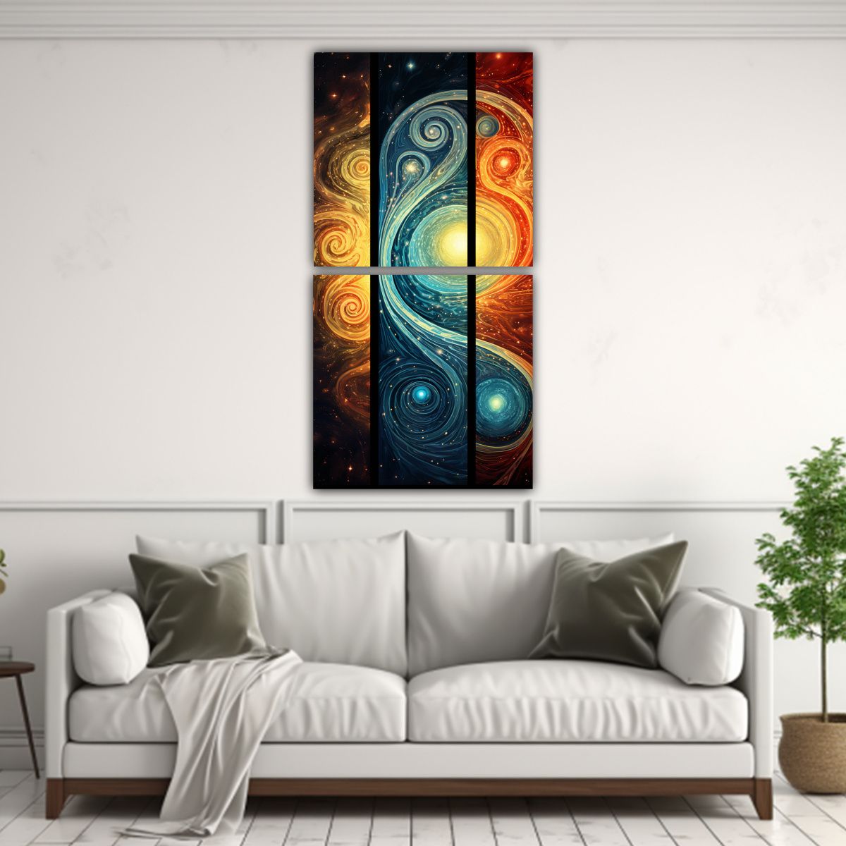 GENERICO - Pinturas Abstractas Inspiradas En Patrones 60x120 Cm