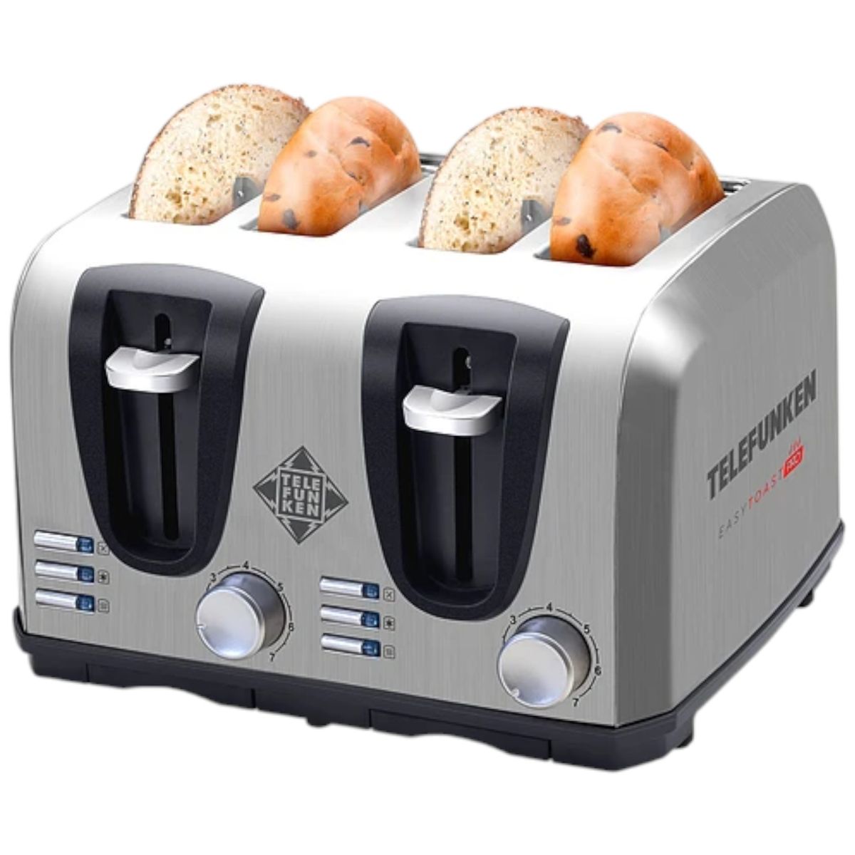 TELEFUNKEN - Tostador Eléctrico Doble  4en1 Easy Toast Pro Inox 1450W
