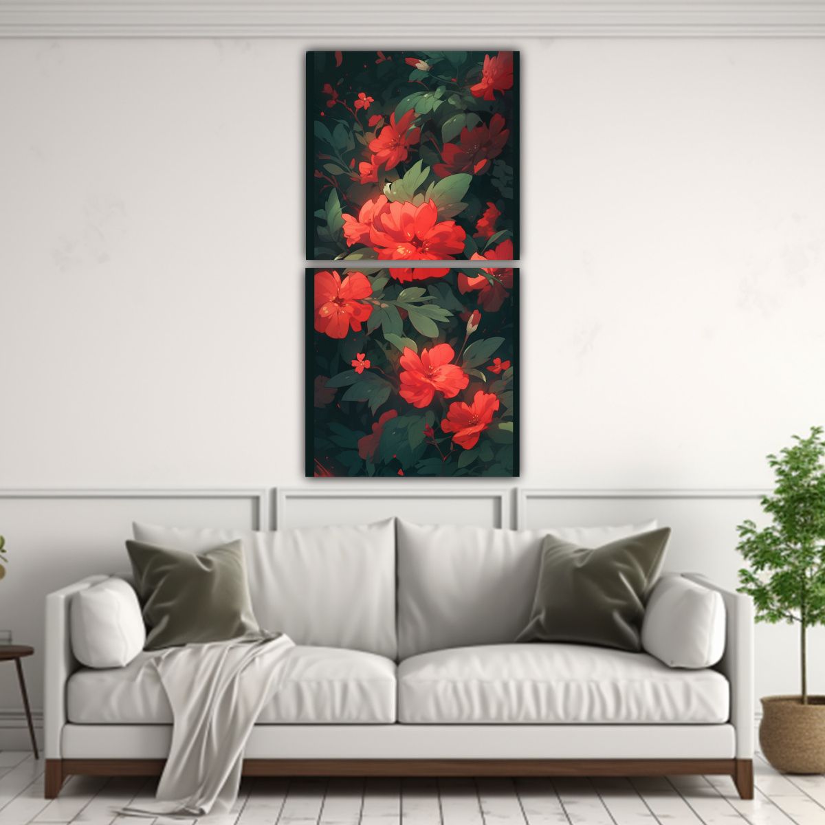 GENERICO - Pinturas De Pared Decorativas En Contraste Green 20x40 Cm
