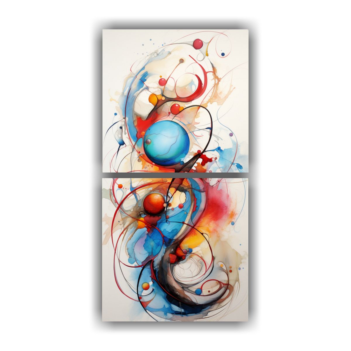 GENERICO - Artes De Pared Abstractas Patrón Intenso 20x40 Cm