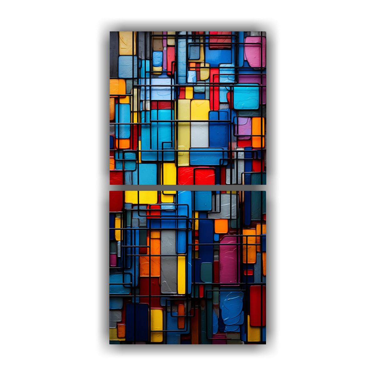 GENERICO - Lienzos Tela Colores Baño Patrones Vibrantes Y 20x40 Cm