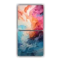 GENERICO - Cuadros Abstractos Luminosidad Vibrante Horizontes 40x80 Cm