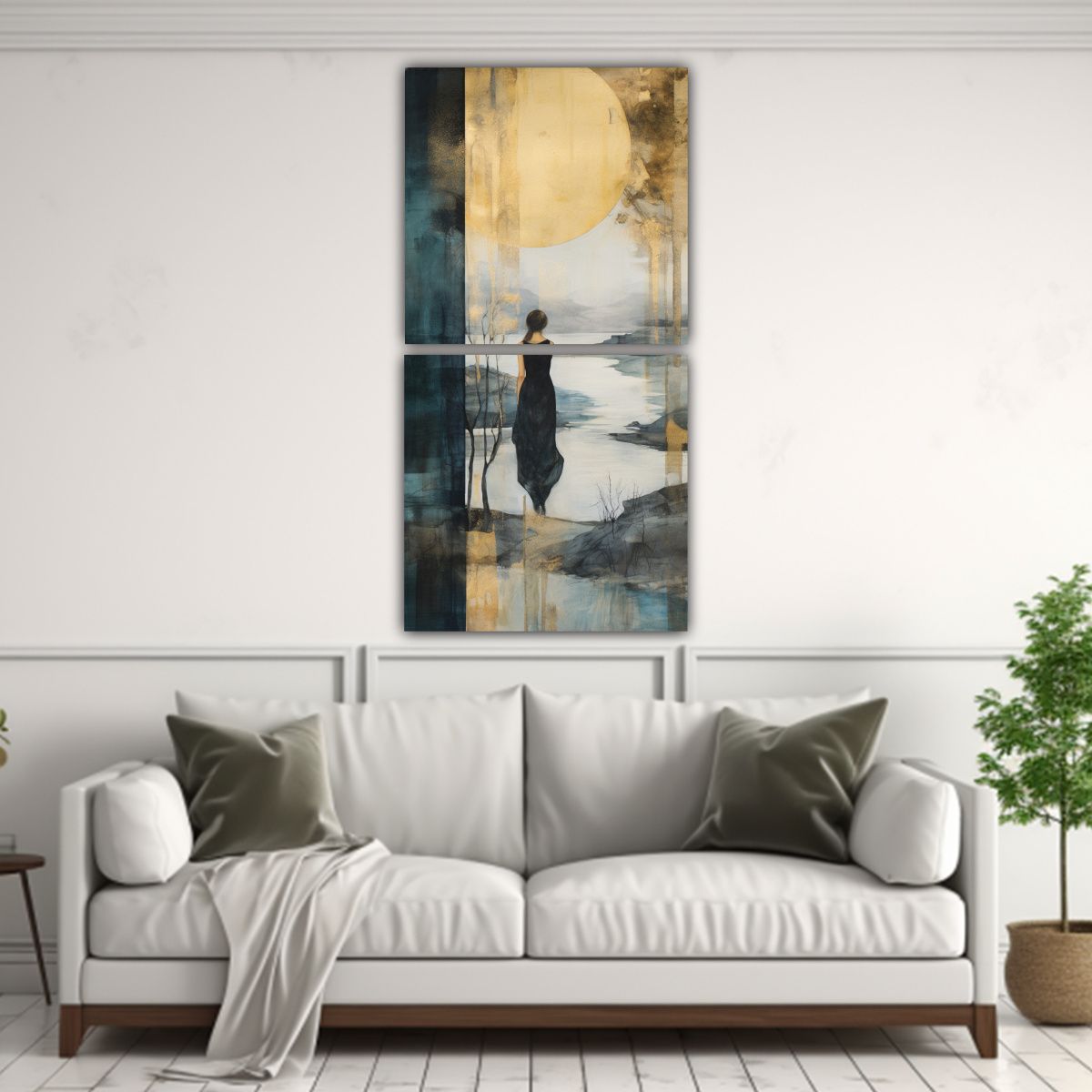 GENERICO - Pintura De Equilibrio Visual En Lienzo De Alta 30x60 Cm