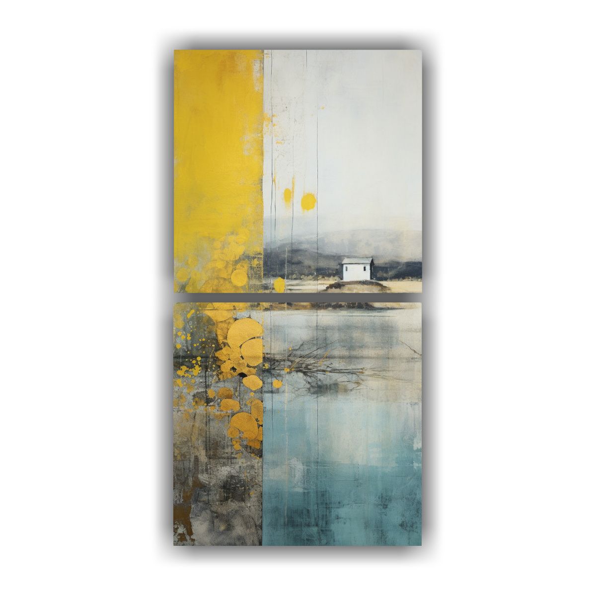 GENERICO - Pintura Decorativa Con Agua Amarilla Verde 20x40 Cm