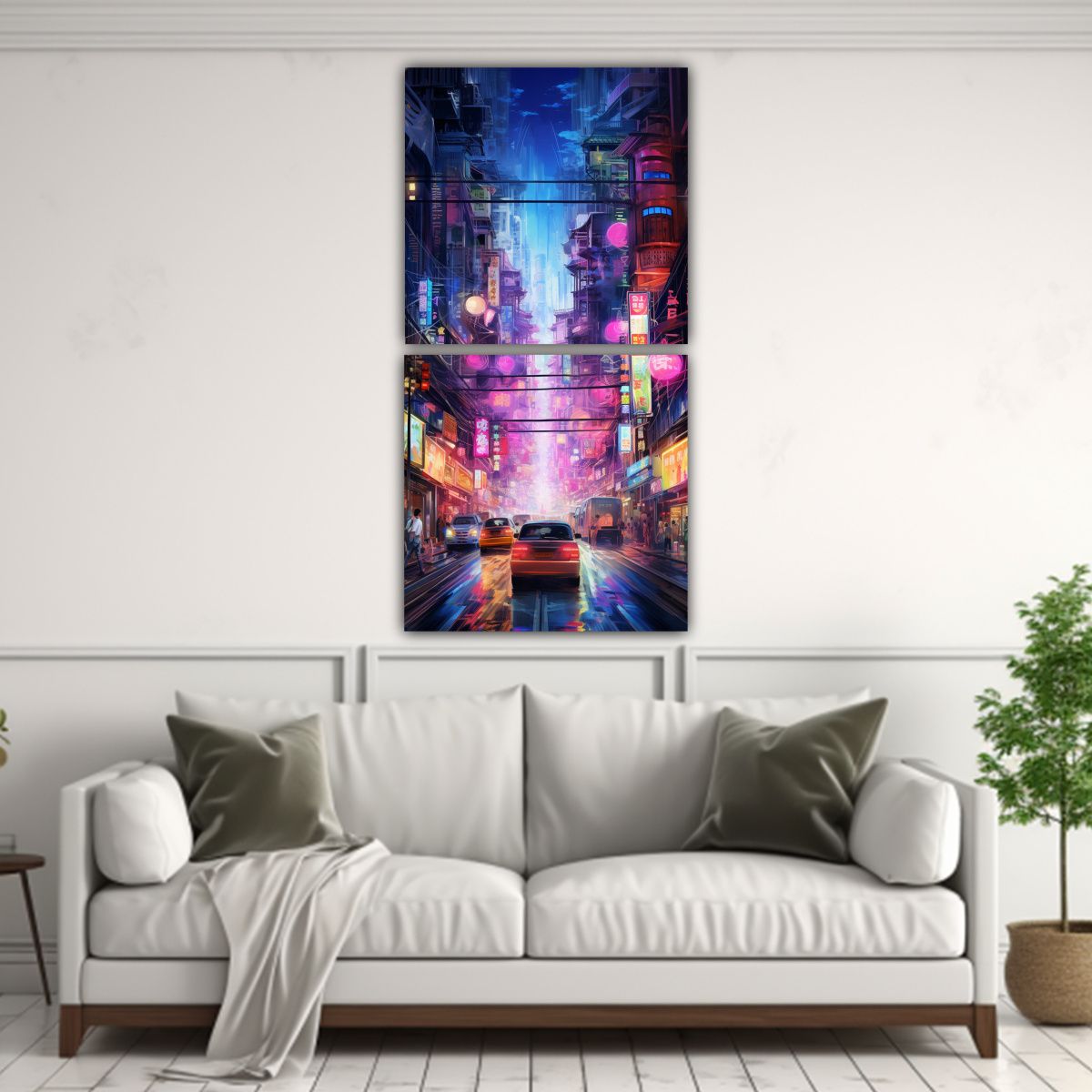 GENERICO - Pinturas Dinámicas De Un Mercado Bullicioso De 60x120 Cm