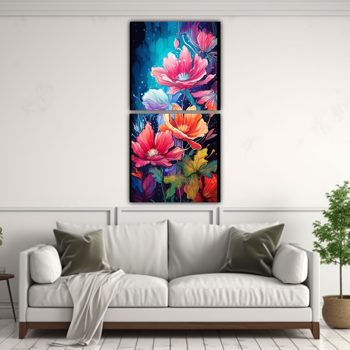 GENERICO - Pinturas Decorativas Con Atmósfera Neonoir Y 40x80 Cm