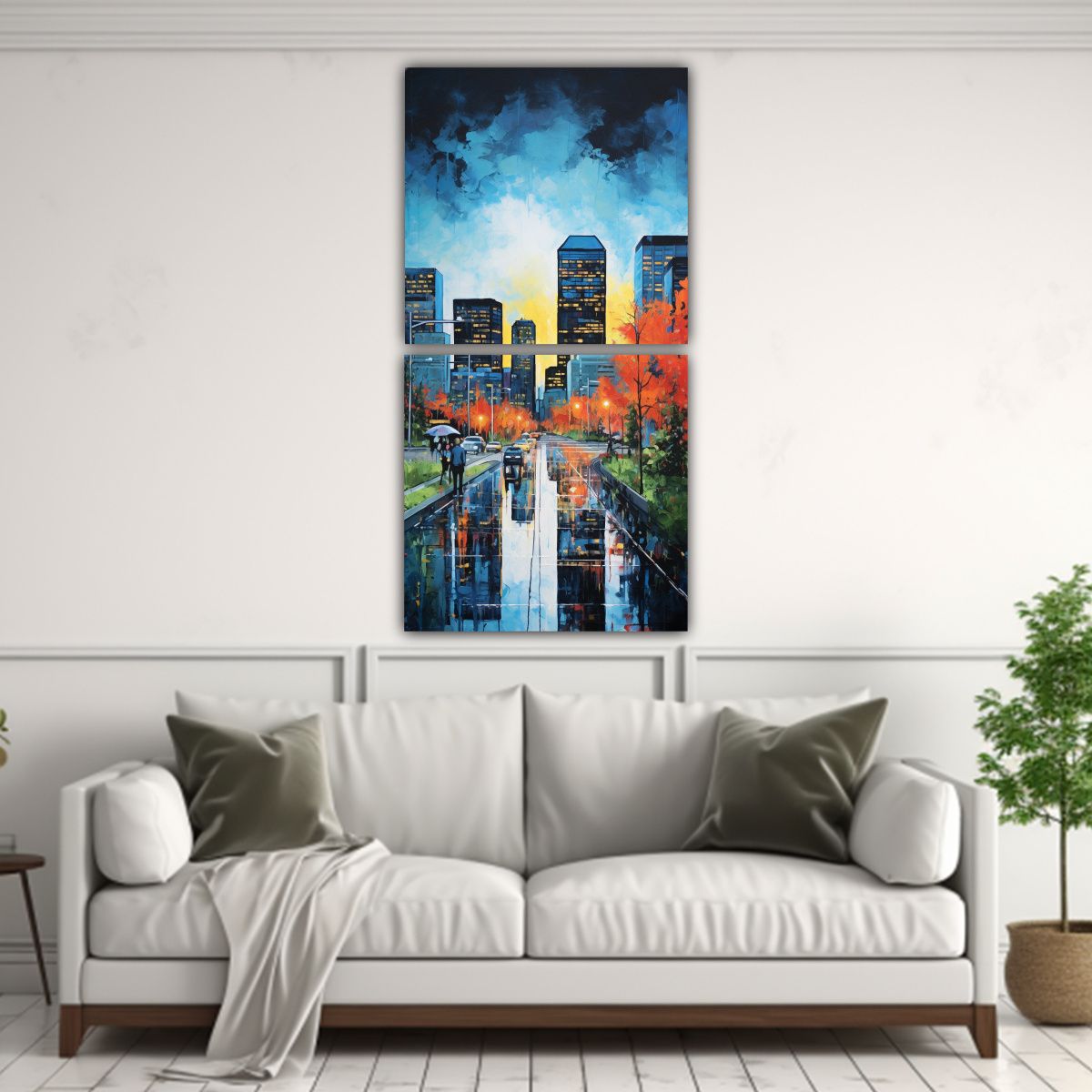 GENERICO - Pinturas Modernas únicas De La Ciudad 60x120 Cm