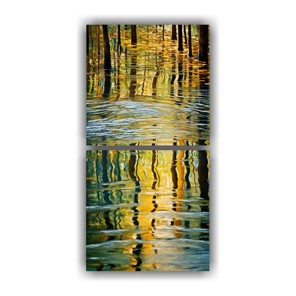 GENERICO - Cuadros Bosque Tranquilo Duraderos Y 20x40 Cm