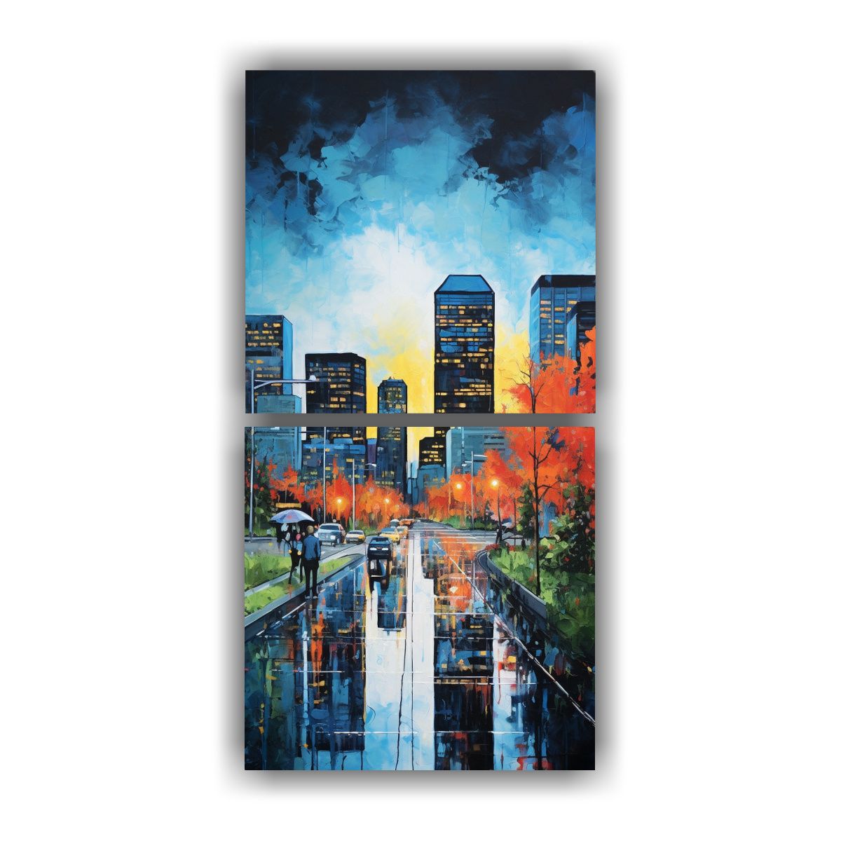 GENERICO - Pinturas Modernas únicas De La Ciudad 50x100 Cm