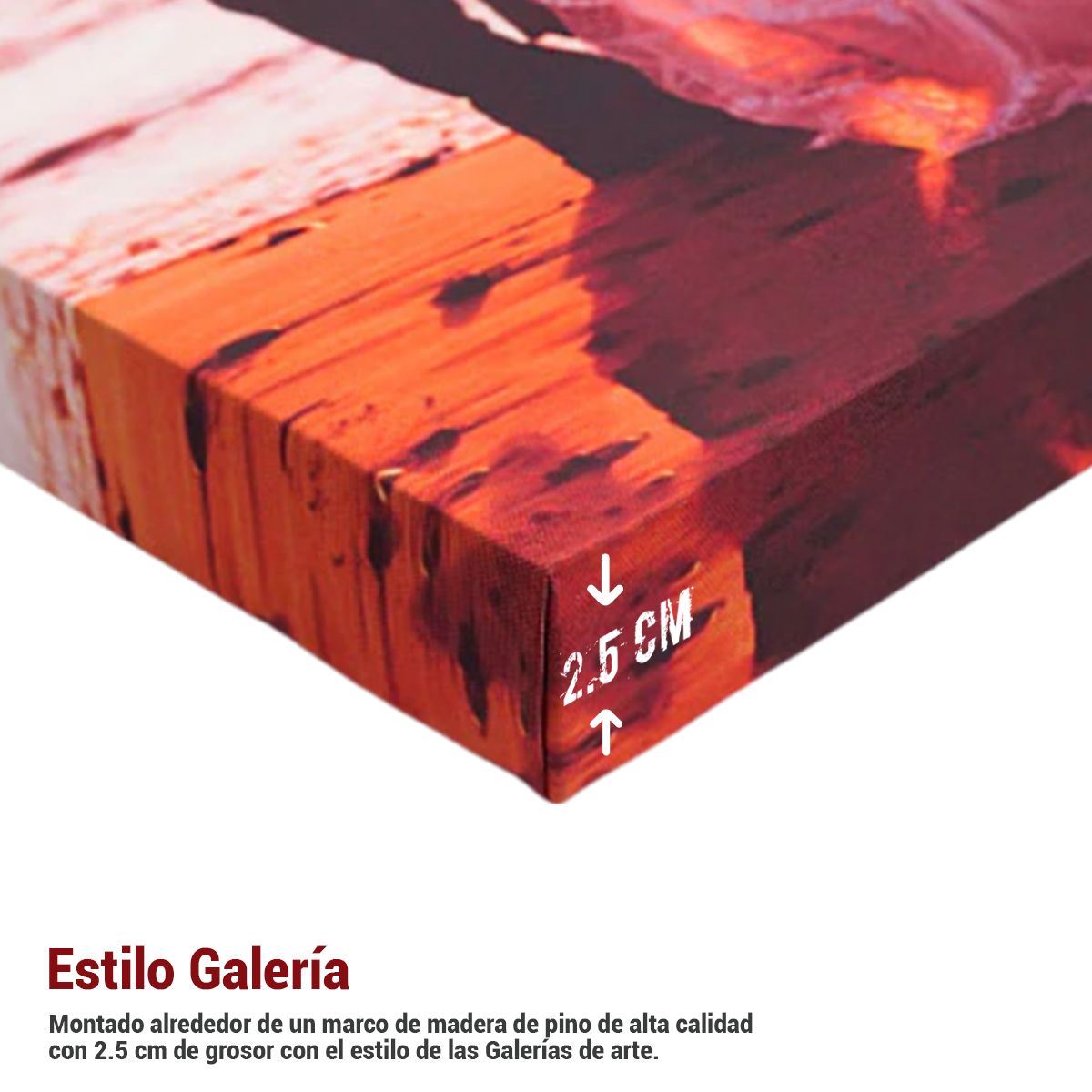 GENERICO - Cuadro Vanguardia Madera Estilo Diseño Gráfico 40x80 Cm