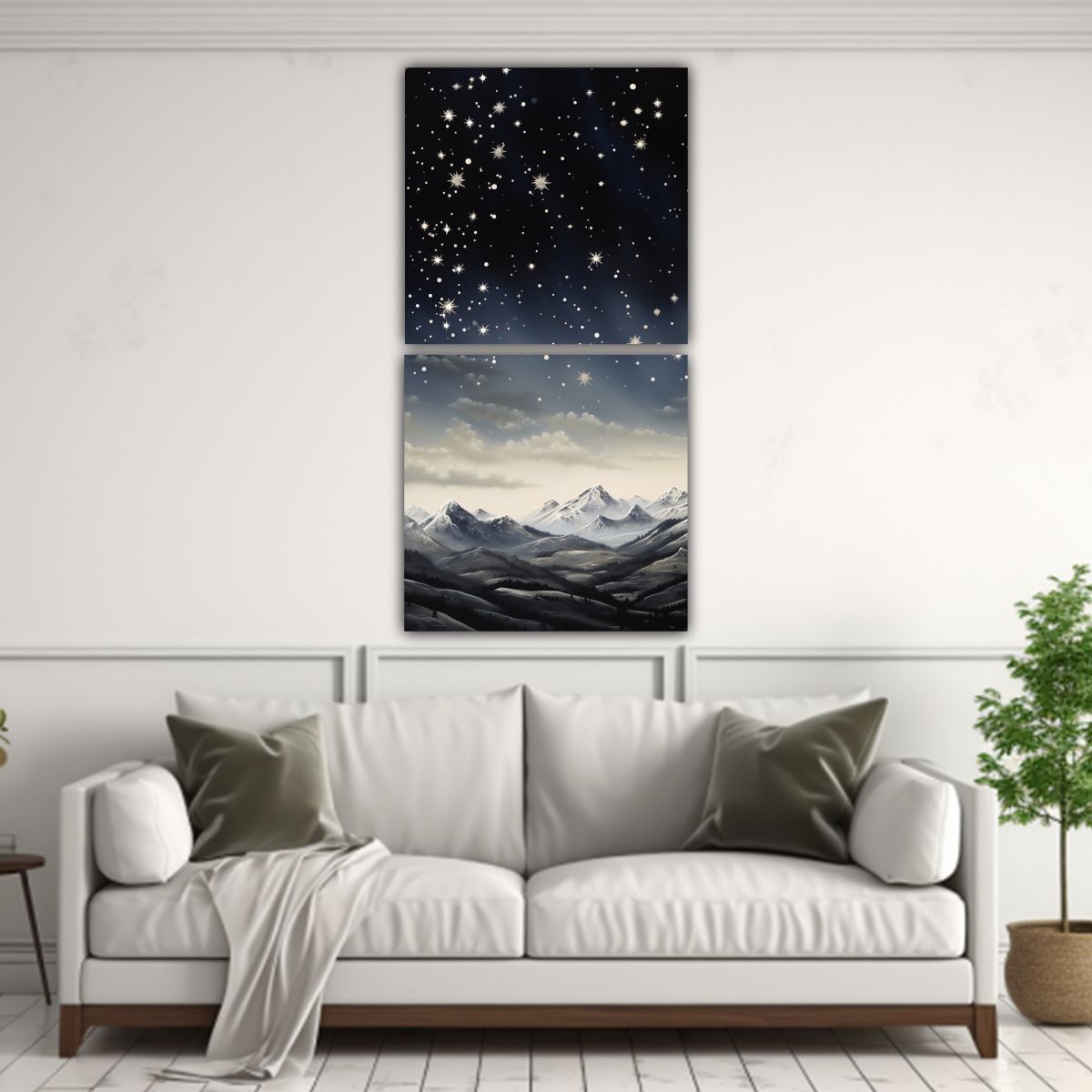 GENERICO - Cuadros Modernos De Paisaje De Montaña Con 50x100 Cm