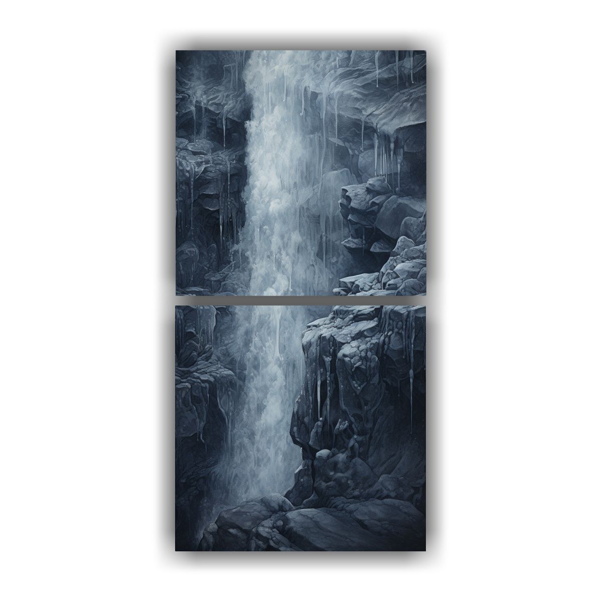 GENERICO - Pinturas Abstractas De La Belleza De Una Cascada 40x80 Cm