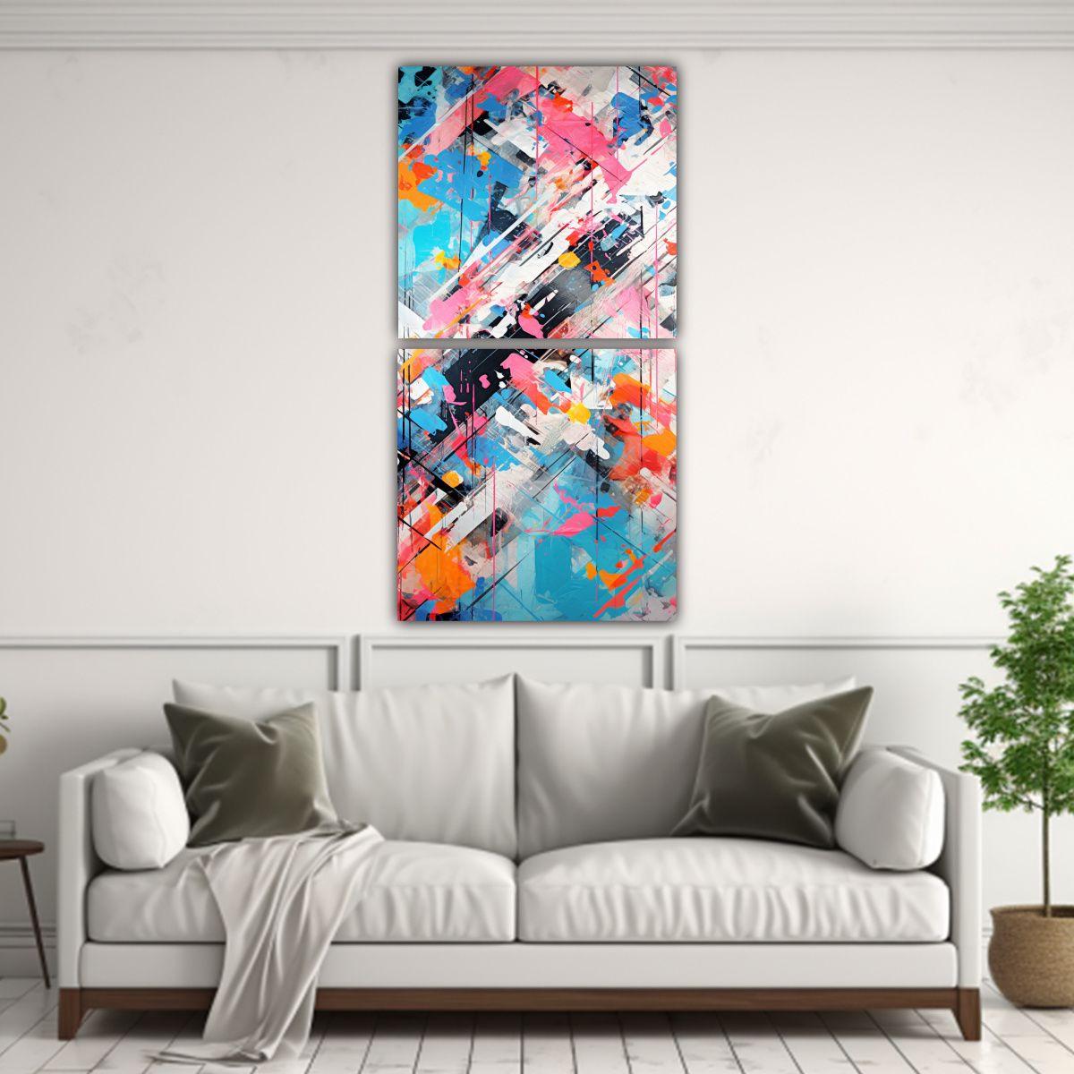 GENERICO - Artes De Pared Moderno Texturizado Para Oficina 40x80 Cm