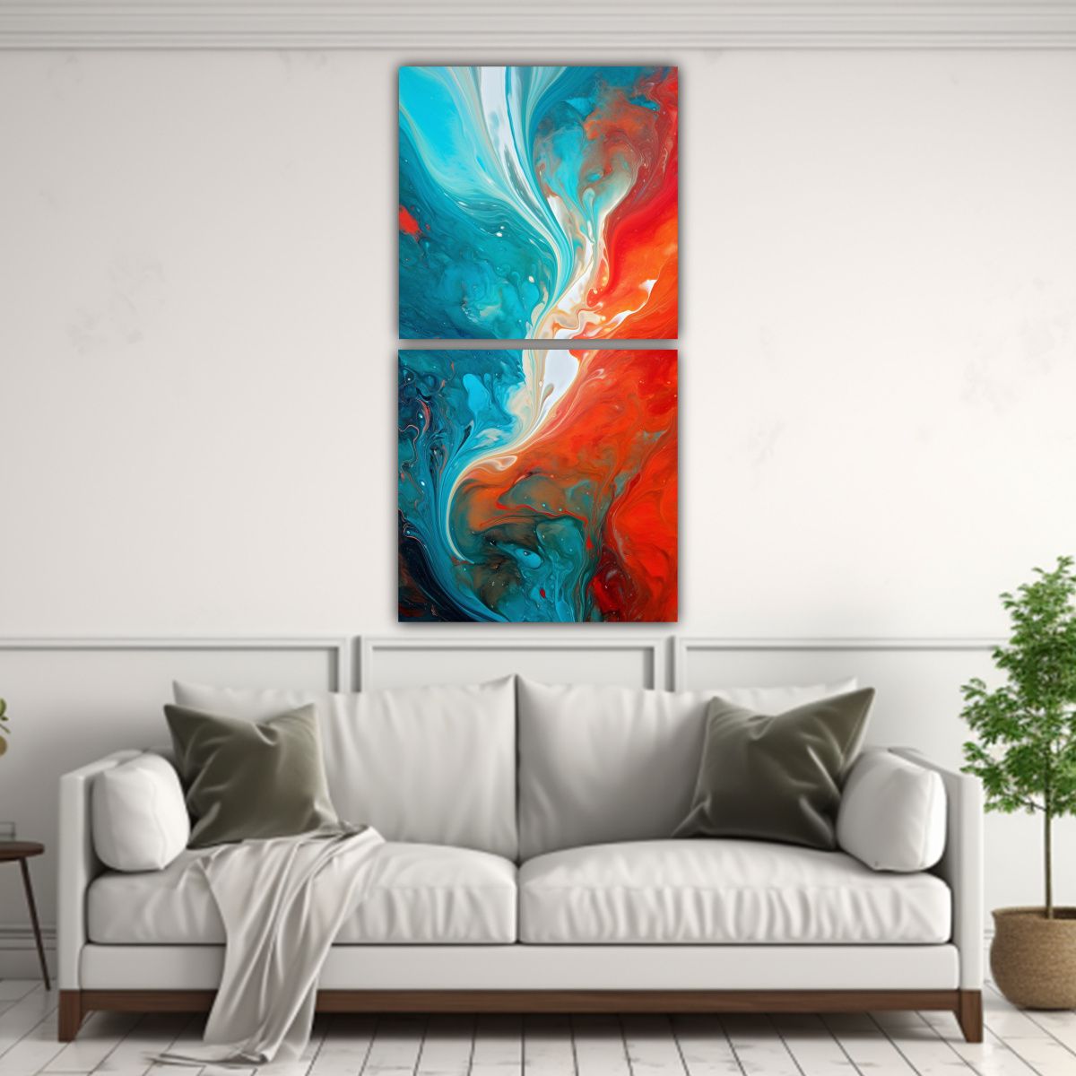 GENERICO - Cuadros Colores Obra Maestra Swirls Iluminan El 20x40 Cm
