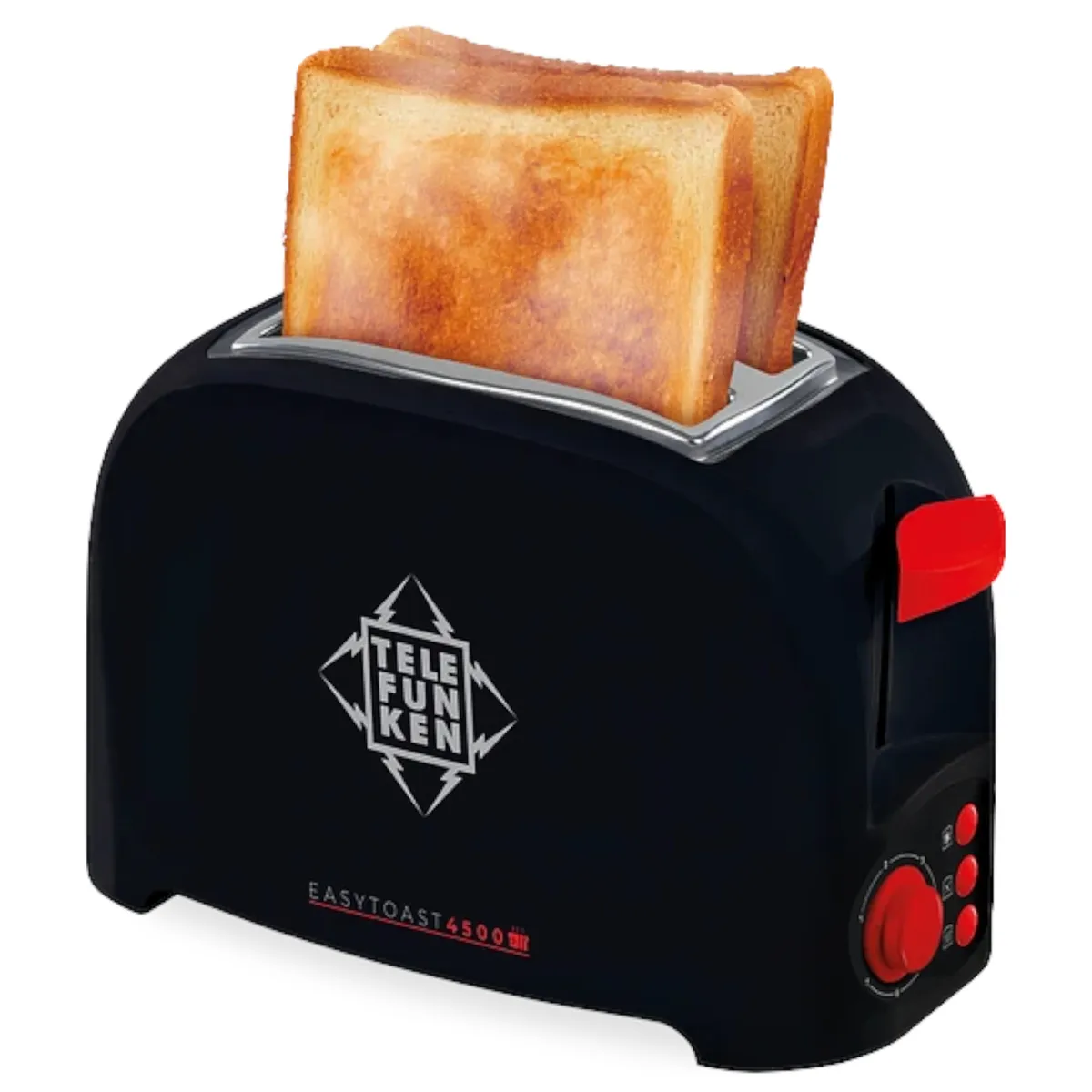 TELEFUNKEN - Tostador de Pan Eléctrico 900W Easy Toast 4500 Black 3en1