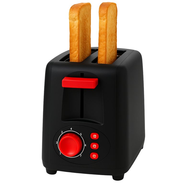 TELEFUNKEN Tostador de Pan Eléctrico 900W Easy Toast 4500 Black 3en1