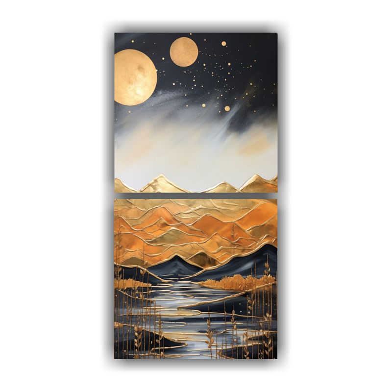 GENERICO - Cuadro Inspirador De Paisaje De Montaña Con 60x120 Cm