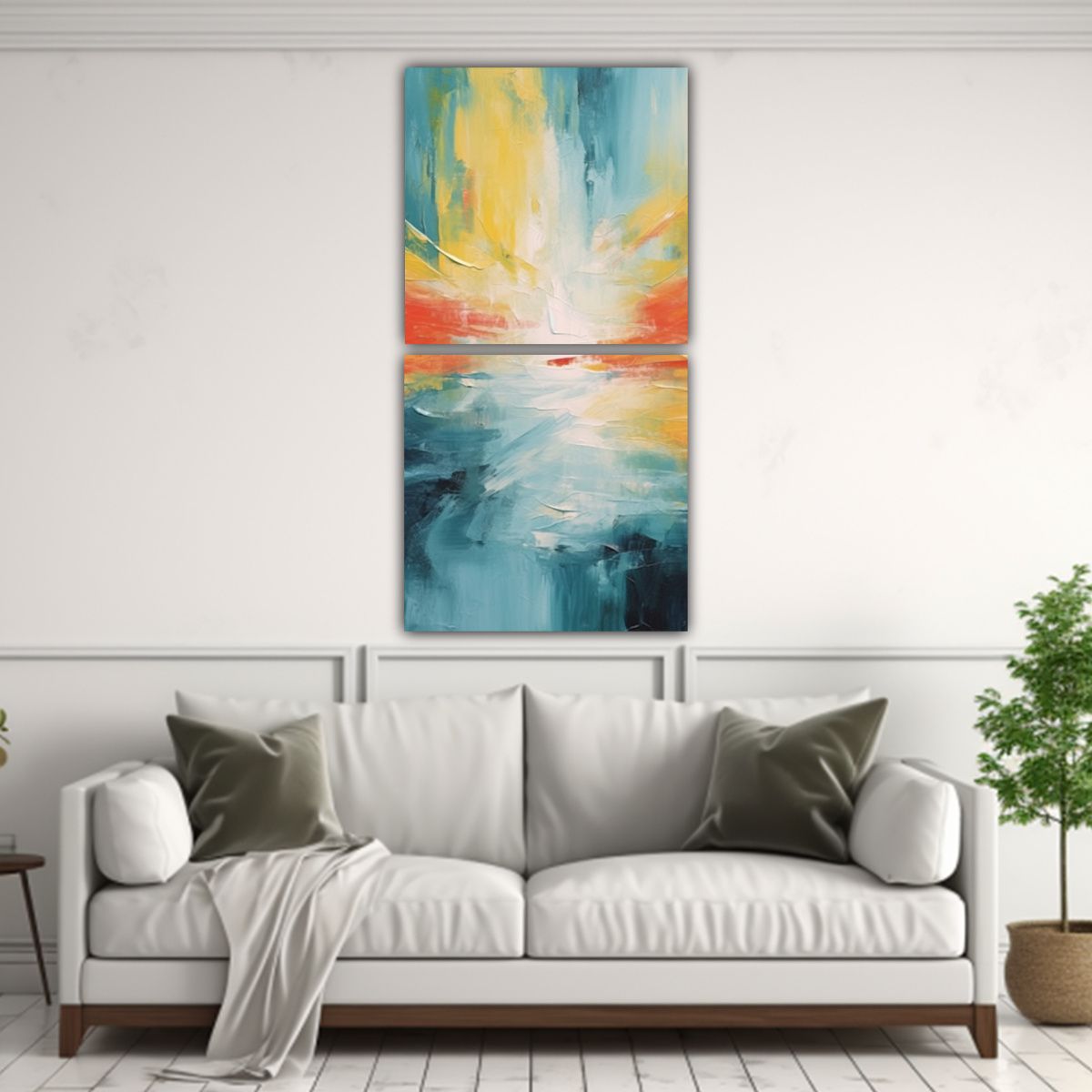 GENERICO - Pinturas Decorativas Estilo Mural Abstracto 40x80 Cm