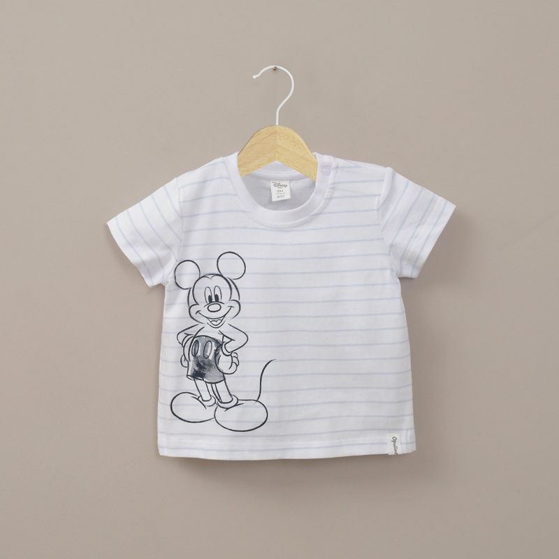 OPALINE - Polera a rayas blanca disney de niño