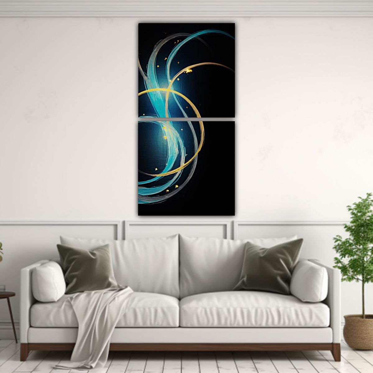 GENERICO - Cuadros Decorativos Luminosos De Lienzos Vintage 20x40 Cm