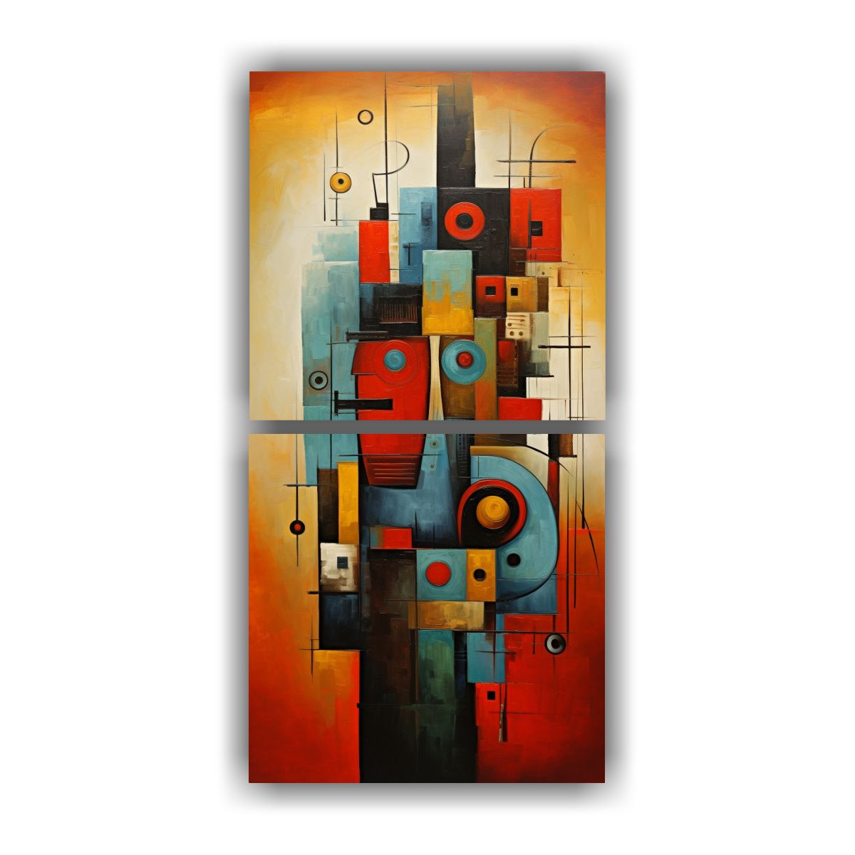 GENERICO - Cuadros Abstractos Modernos De Tela Visión De 50x100 Cm