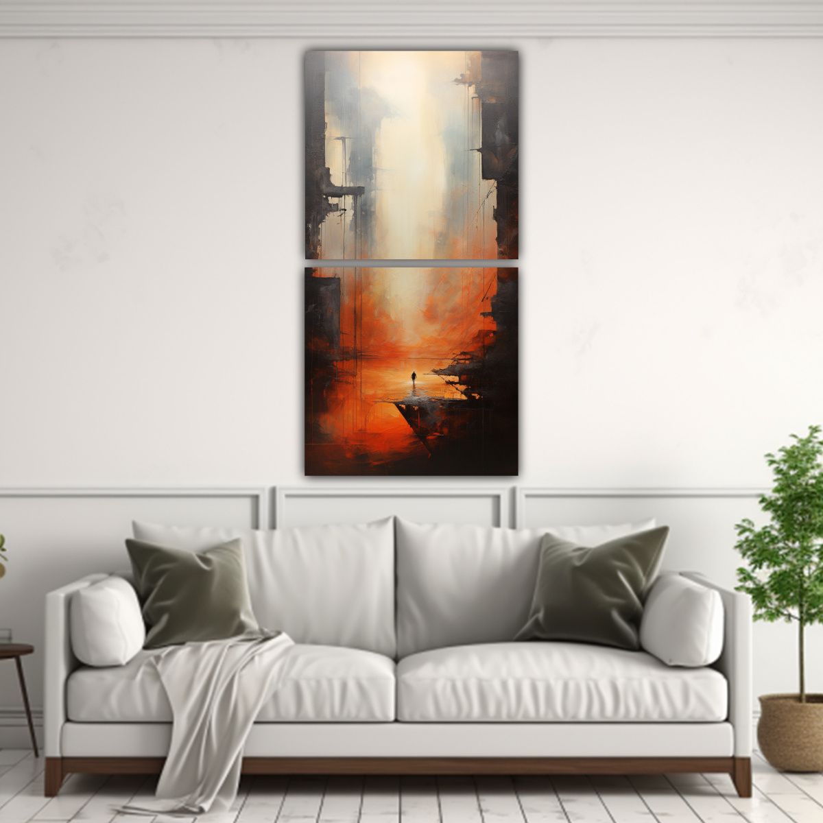 GENERICO - Cuadro Abstracto Con Capas De Recuerdos 60x120 Cm