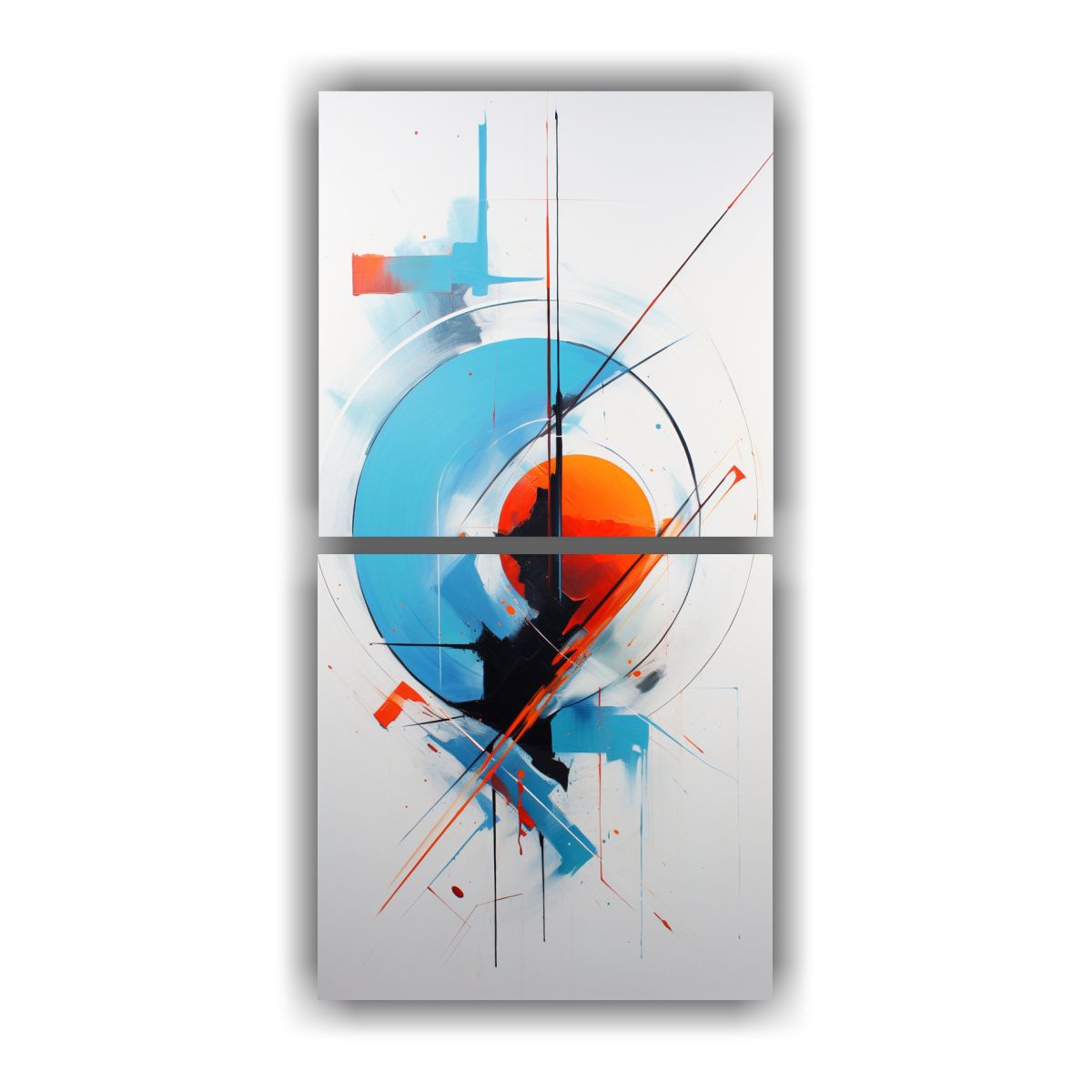 GENERICO - Pinturas Murales Abstractas Nórdicas En Bastidor 50x100 Cm