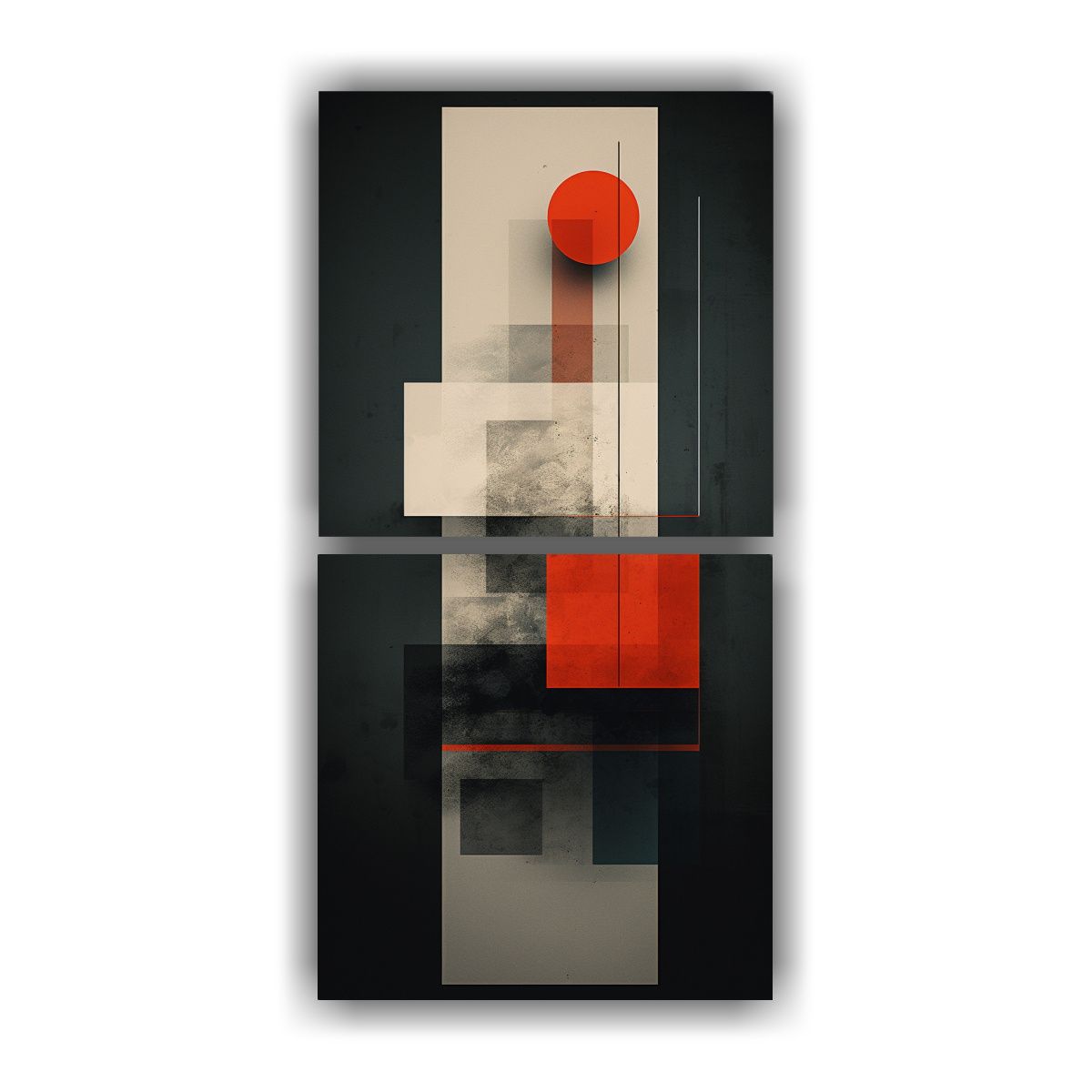 GENERICO - Dos Cuadros Abstracto Alegría Pinturas 20x40 Cm