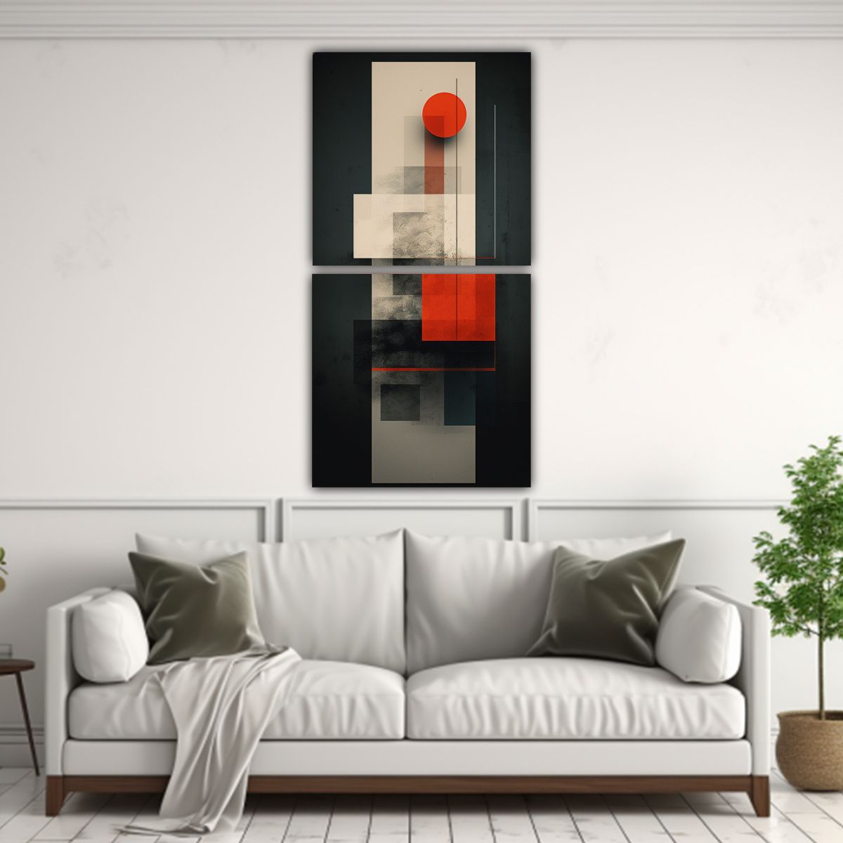 GENERICO - Dos Cuadros Abstracto Alegría Pinturas 20x40 Cm