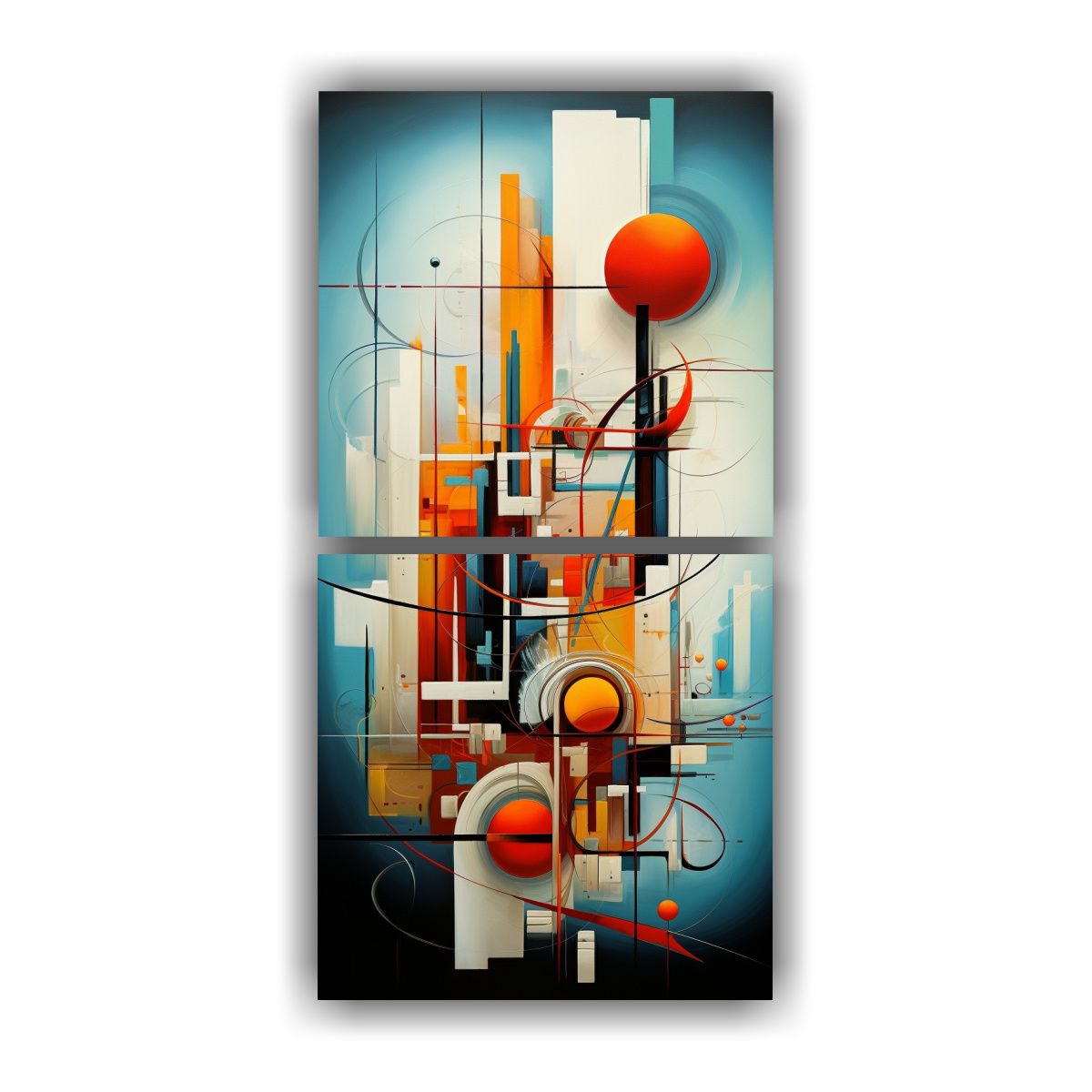 GENERICO - Cuadros Abstractos Grandes Para Decoración De 50x100 Cm