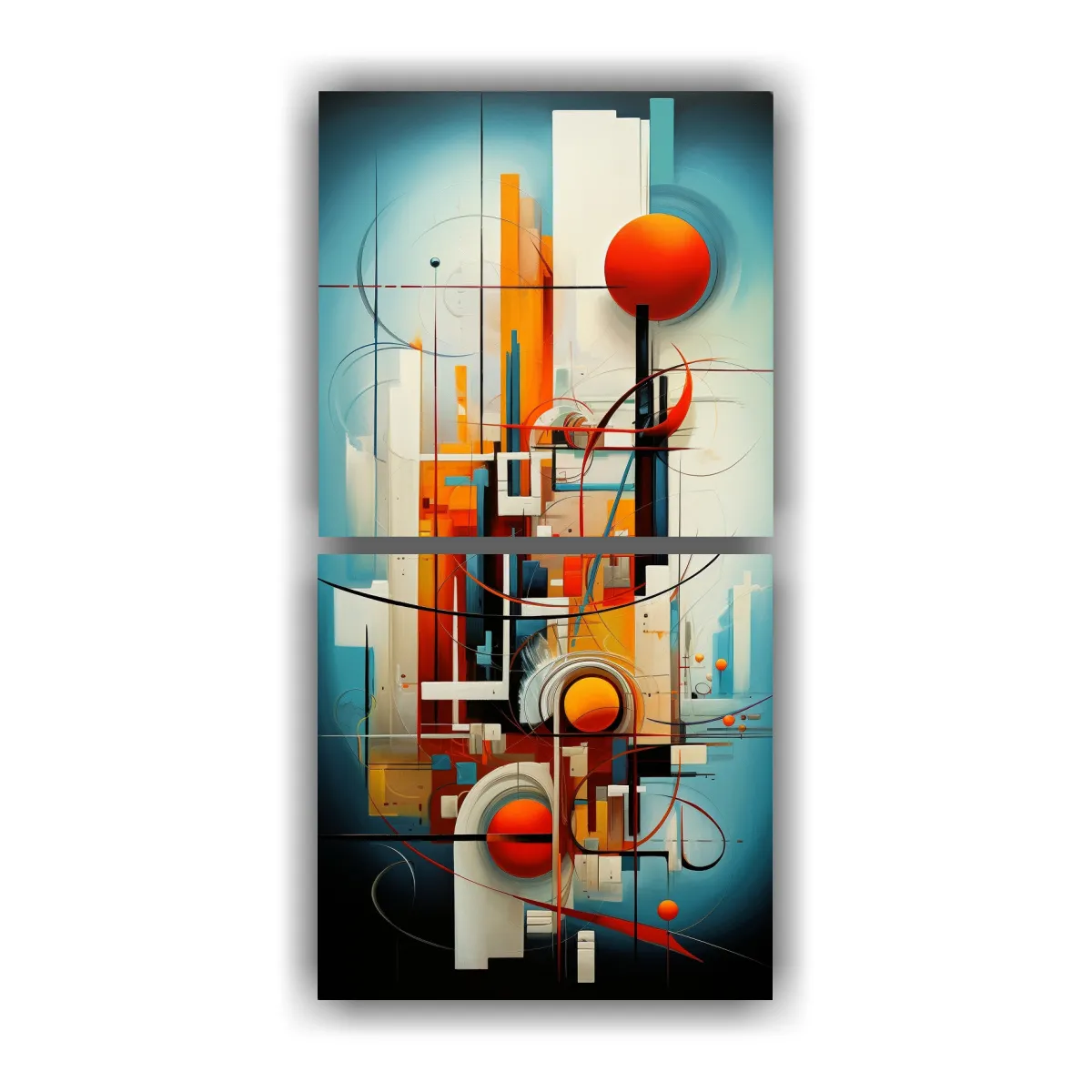 GENERICO - Cuadros Abstractos Grandes Para Decoración De 20x40 Cm