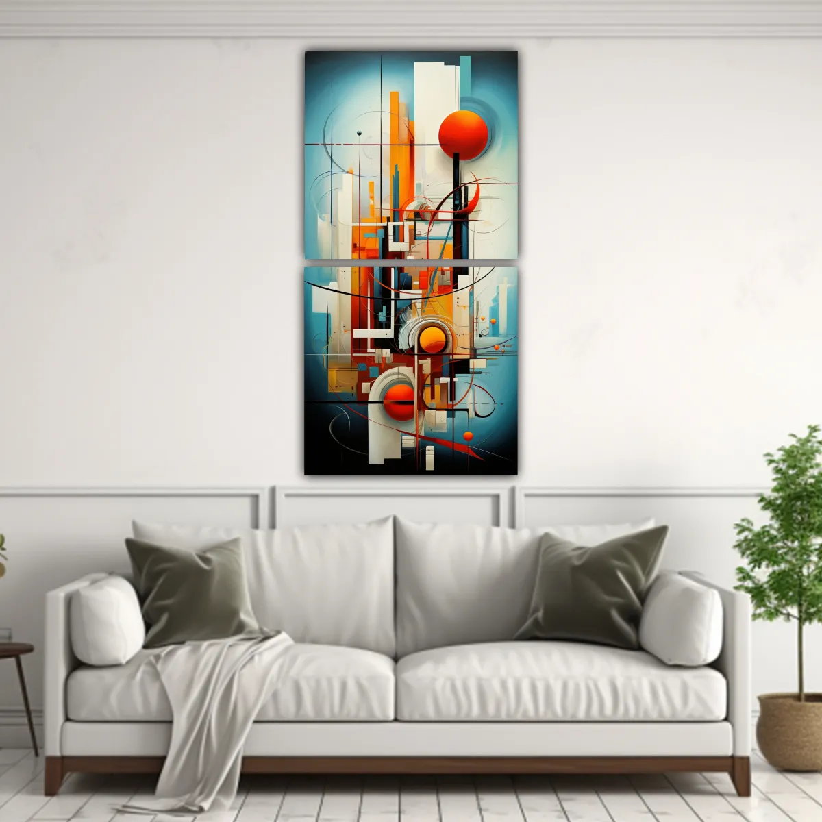 GENERICO - Cuadros Abstractos Grandes Para Decoración De 20x40 Cm
