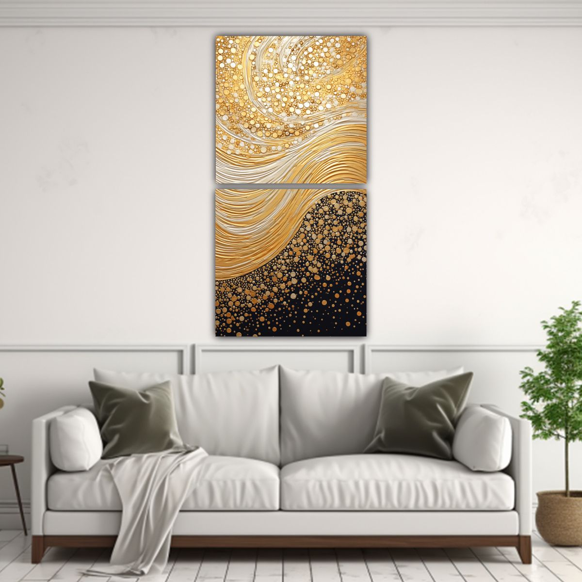 GENERICO - Dos Cuadros Movimiento Arte Urbano En El Estilo 30x60 Cm