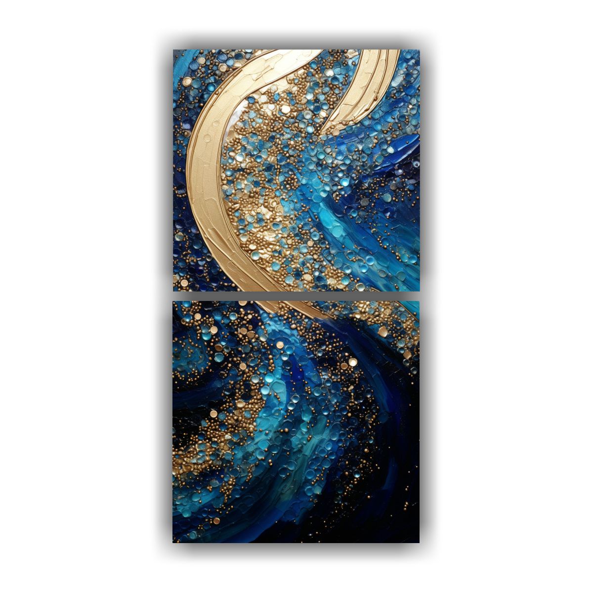 GENERICO - Set 2 Composiciones Obra Maestra Luminosa Estilo 50x100 Cm