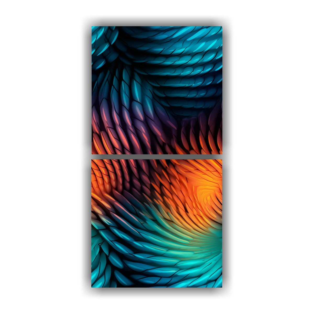 GENERICO - Artes De Pared En Hyperrealismo Azul Cálido 50x100 Cm