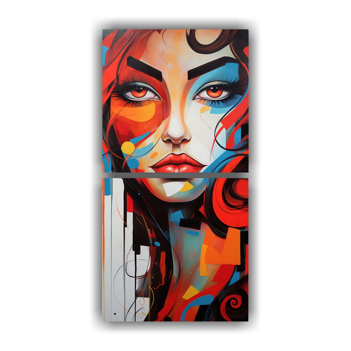 GENERICO - Cuadros Abstractos De Mujer Moderna Belleza En 40x80 Cm