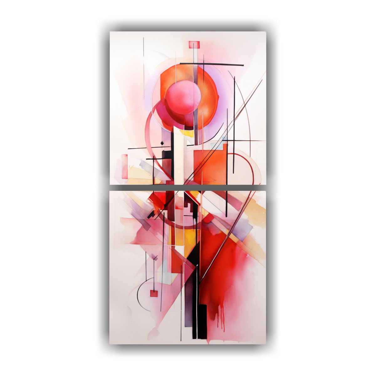 GENERICO - Cuadros Arte Grafico Abstractos Acuarela 50x100 Cm