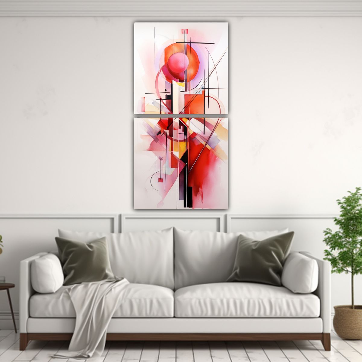 GENERICO - Cuadros Arte Grafico Abstractos Acuarela 50x100 Cm
