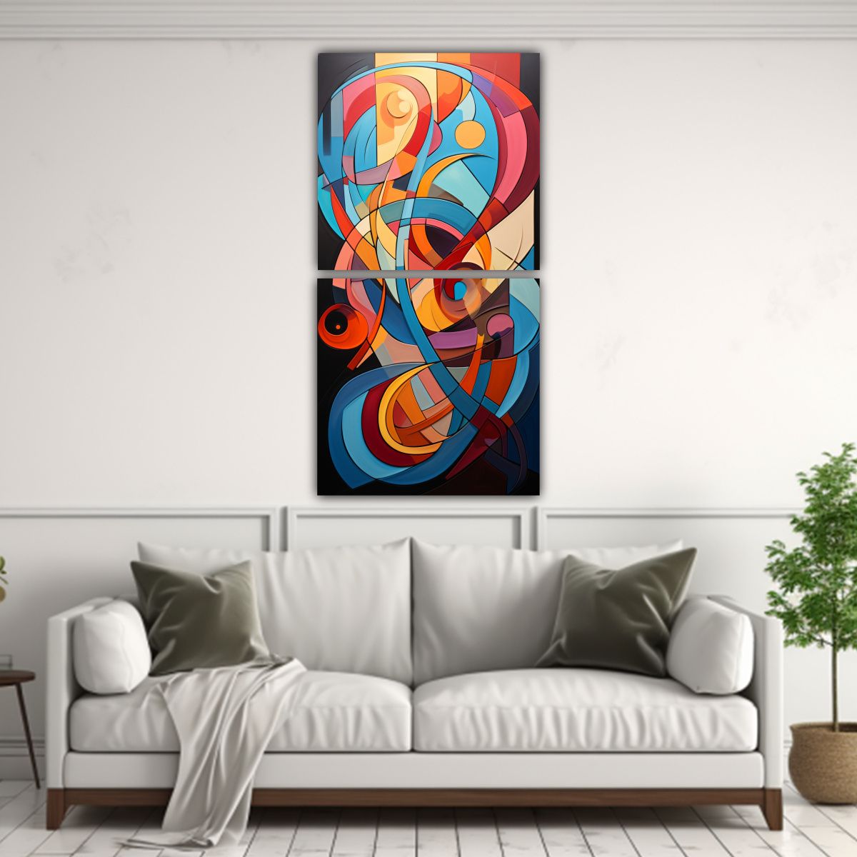 GENERICO - Cuadros Abstractos Poderosos Para Decorar Con 60x120 Cm