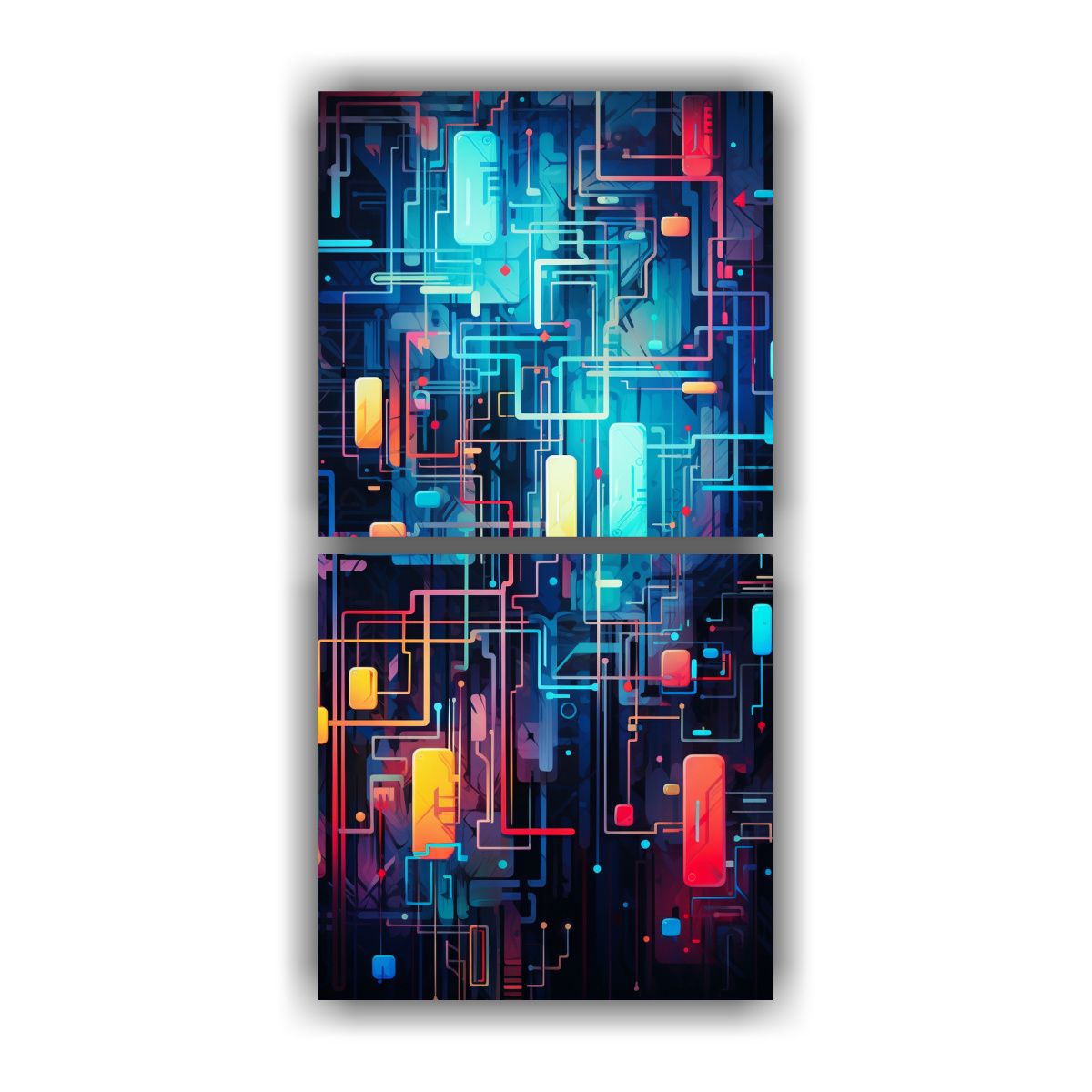 GENERICO - Pintura Abstracta Belleza Fusión De Patrones 30x60 Cm