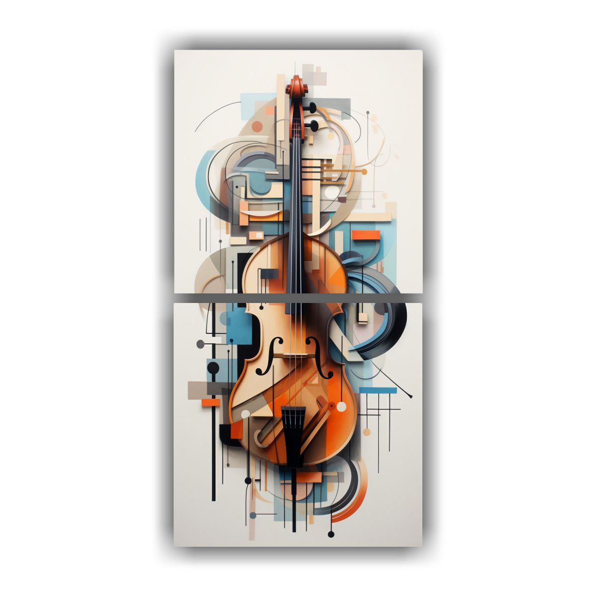 GENERICO - Pinturas De Decoración Que Fusionan Geometría 60x120 Cm