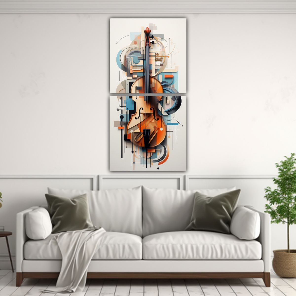 GENERICO - Pinturas De Decoración Que Fusionan Geometría 60x120 Cm