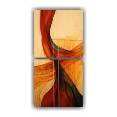 GENERICO - Conjunto De Telas Armonía De Colores En Bastidor 20x40 Cm