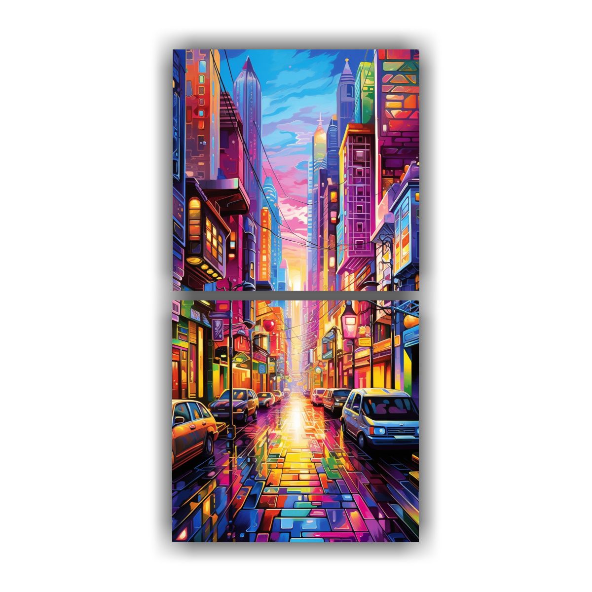 GENERICO - Dos Lienzos Tema Linda Con Imagen De Lisa Frank 60x120 Cm