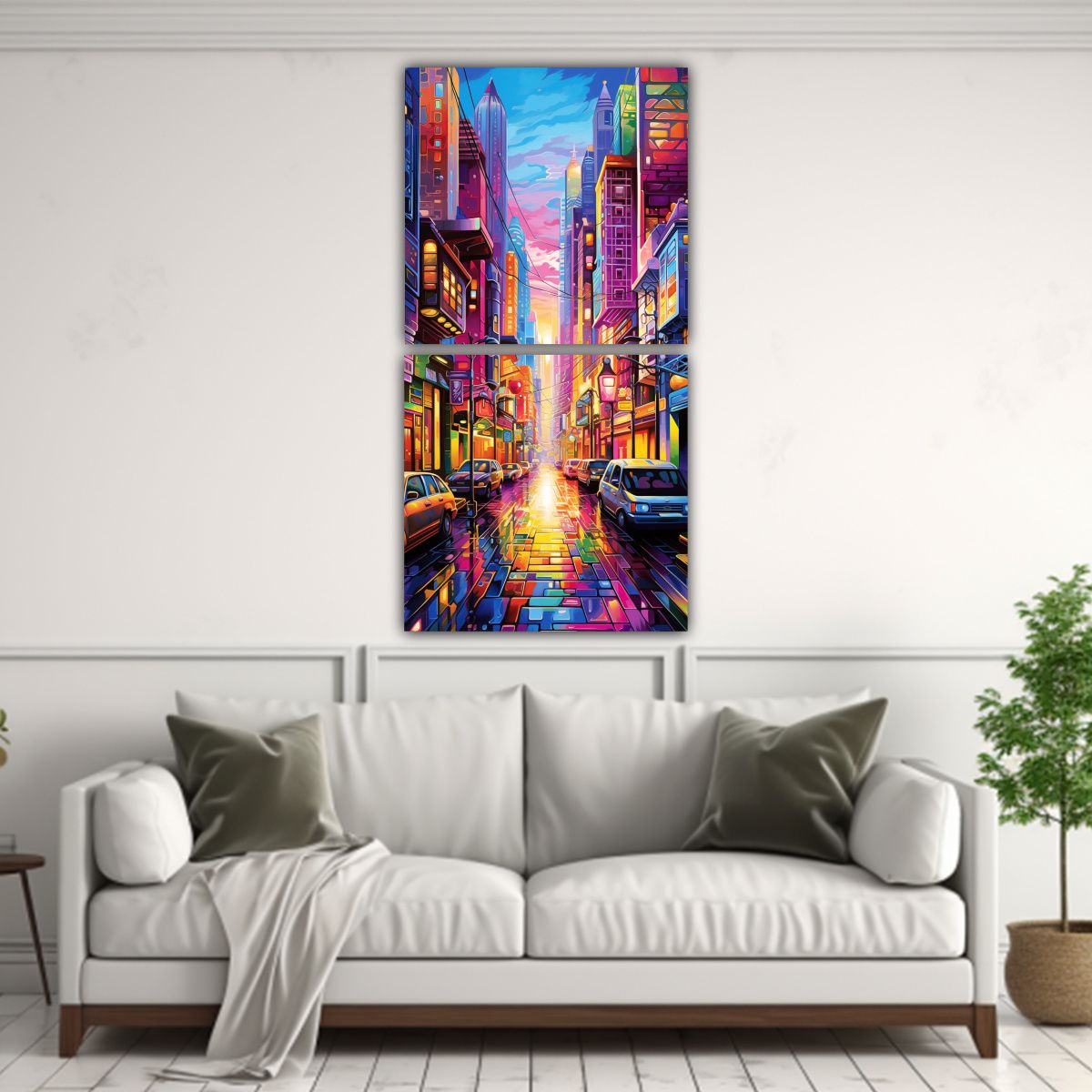 GENERICO - Dos Lienzos Tema Linda Con Imagen De Lisa Frank 20x40 Cm