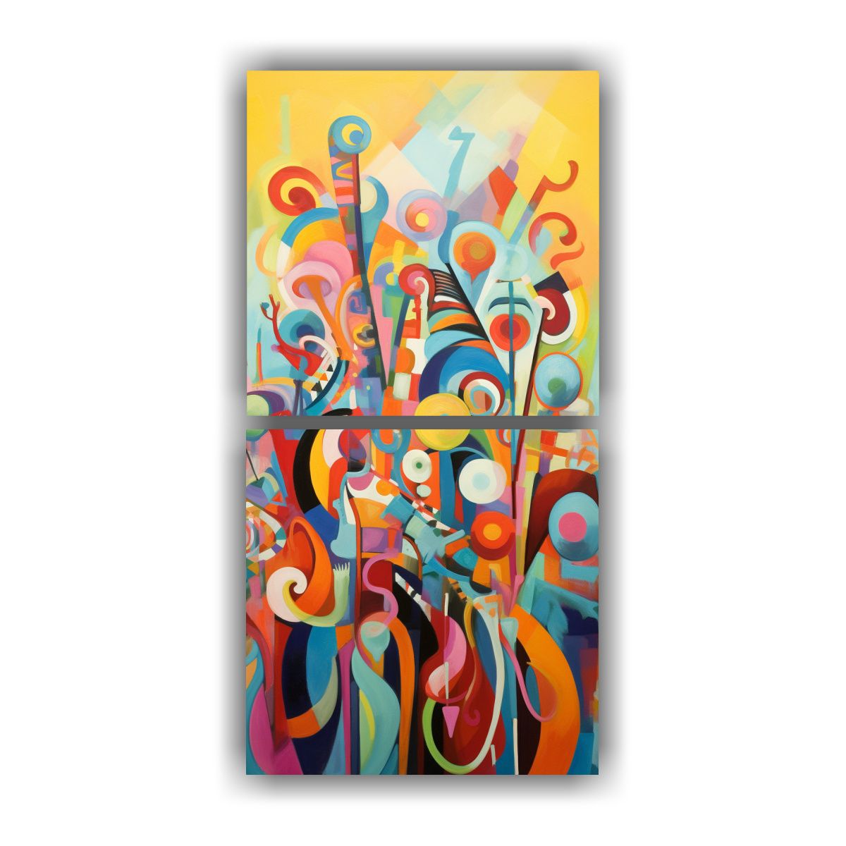 GENERICO - Díptico De Forma Belleza Con Representación 60x120 Cm