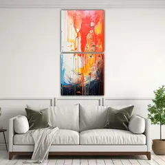 GENERICO - Pinturas Abstractas Estilo Expresionista Para Sala 30x60 Cm
