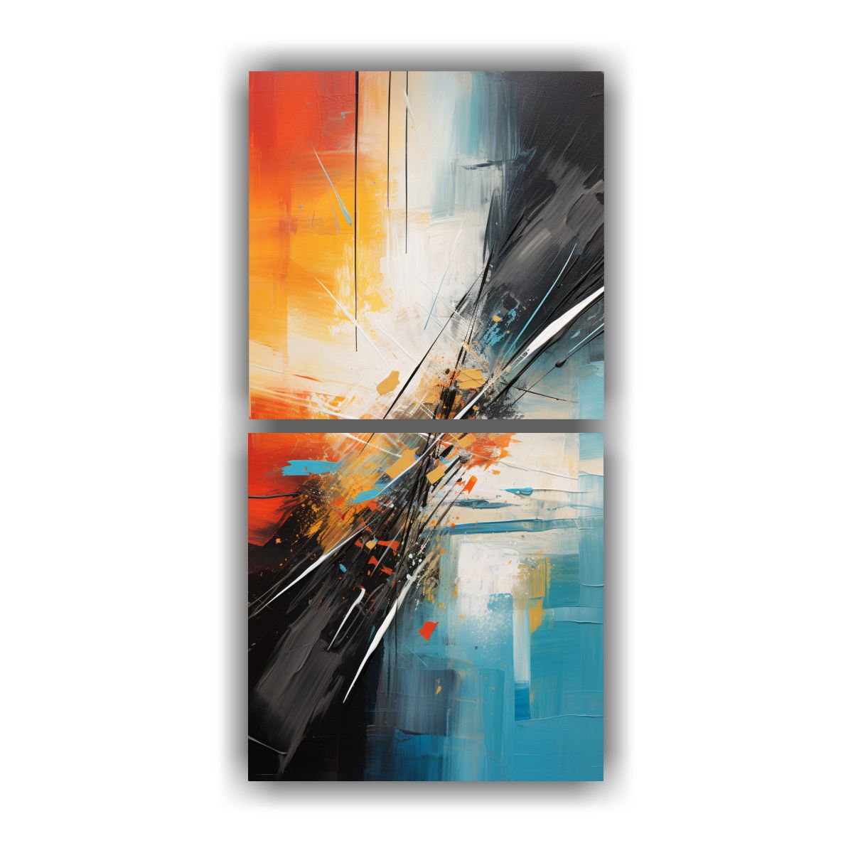GENERICO - Pinturas Decorativas De Set 2 Canvas Cuadro 60x120 Cm